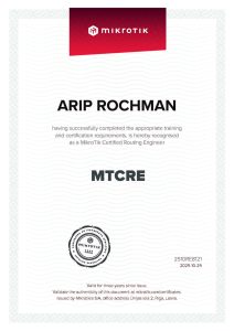 MTCRE Certificate_ARIP ROCHMAN